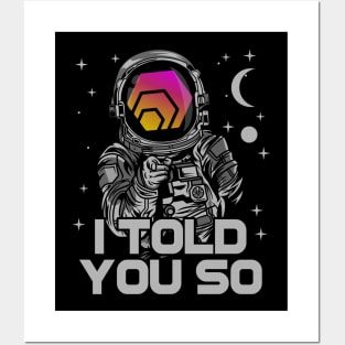 Astronaut HEX Coin I Told You So Crypto Token Cryptocurrency Wallet Birthday Gift For Men Women Kids Posters and Art